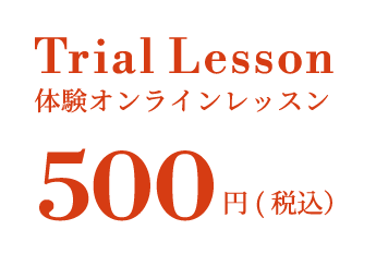 Trial Lesson体験オンラインレッスン 500円（税込）